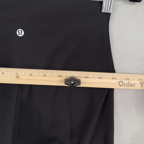 Lululemon Leggings Womens 6 Wunder Under Black High Rise Crop Scallop Mesh Yoga - Picture 11 of 16